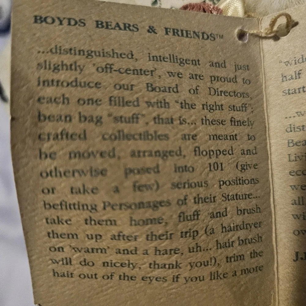 Vintage The Boyds Bears Collection LTD 